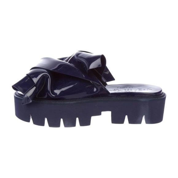 No. 21 For Kartell Slide Platform Sandals in Navy - Picture 1 of 9